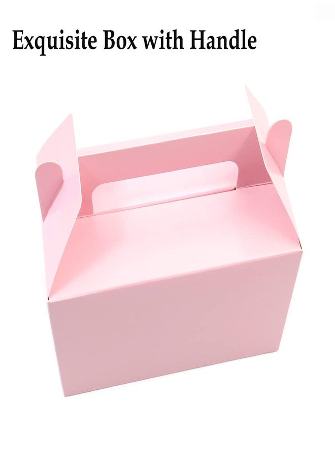 Oletx 50Pcs Pink Gable Boxes, 5.9'' Small Party Favor Treat Box, Goodie Box, Candy Box for Valentine's Day, Birthday, Baby Shower and Any Fun Occasion - Image 4